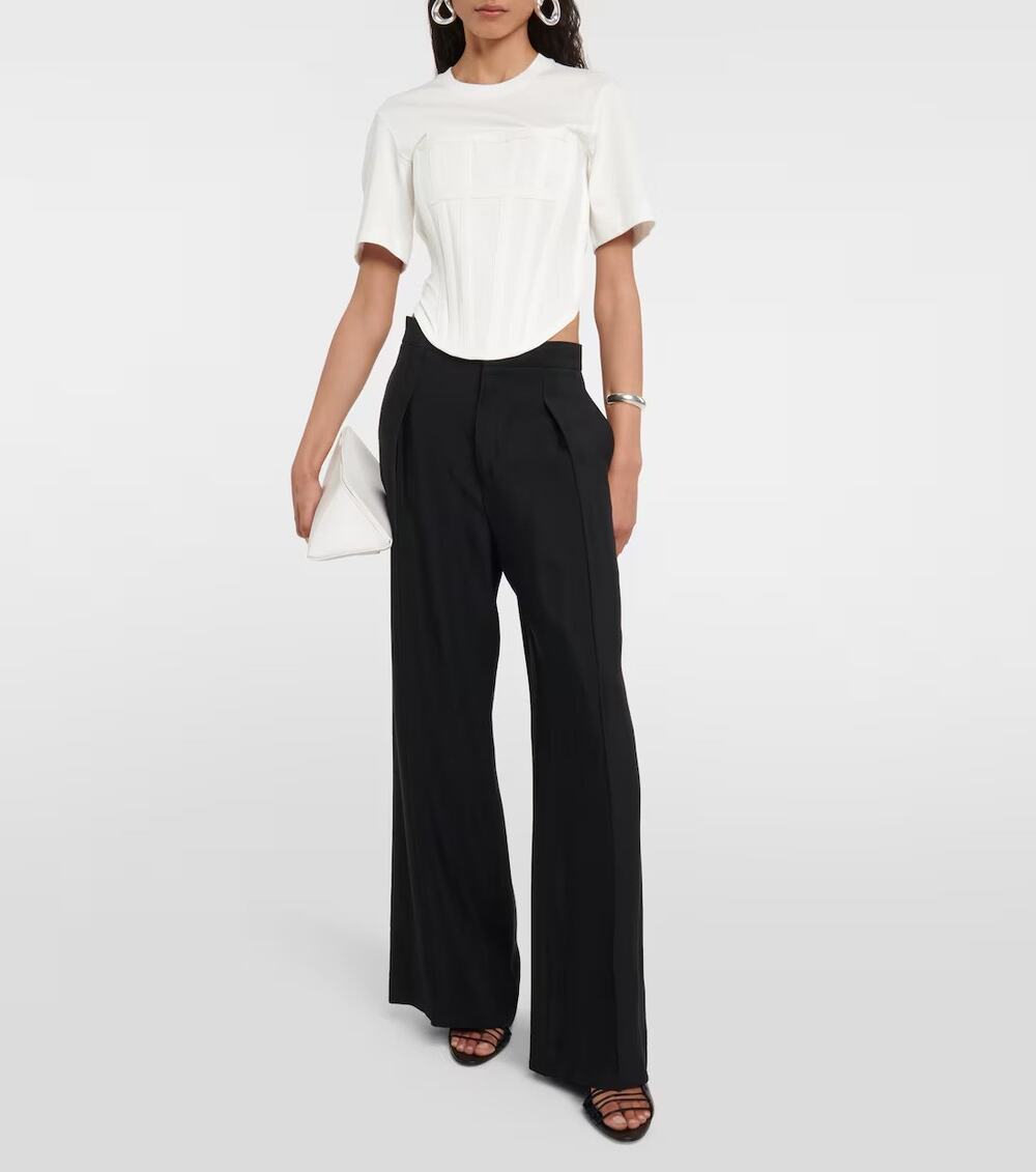 Dion Lee Corset Shirt Jersey Statement Preppy Streetwear Minimalist Casual S
